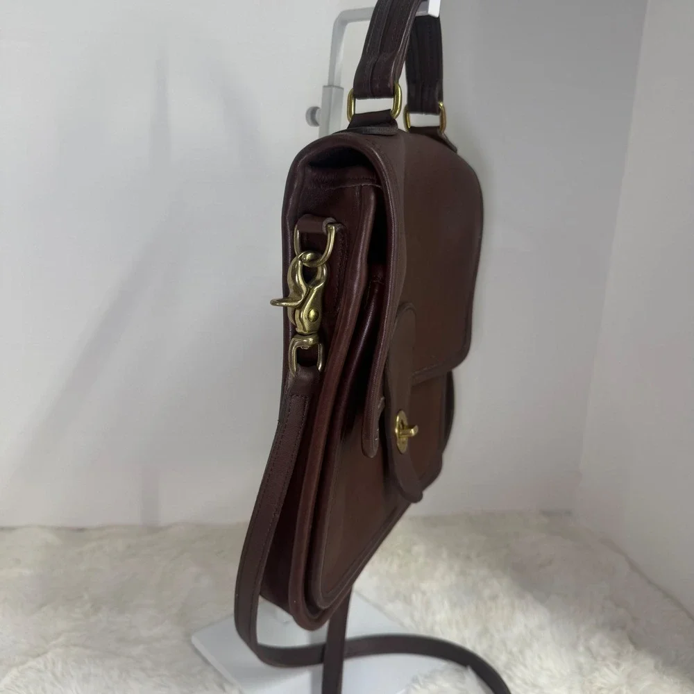 Vintage Coach Station Bag 5130 Brown Glove Tanned Leather USA Crossbody Purse